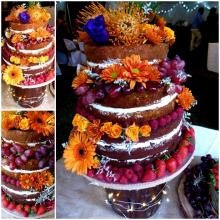 naked wedding cake